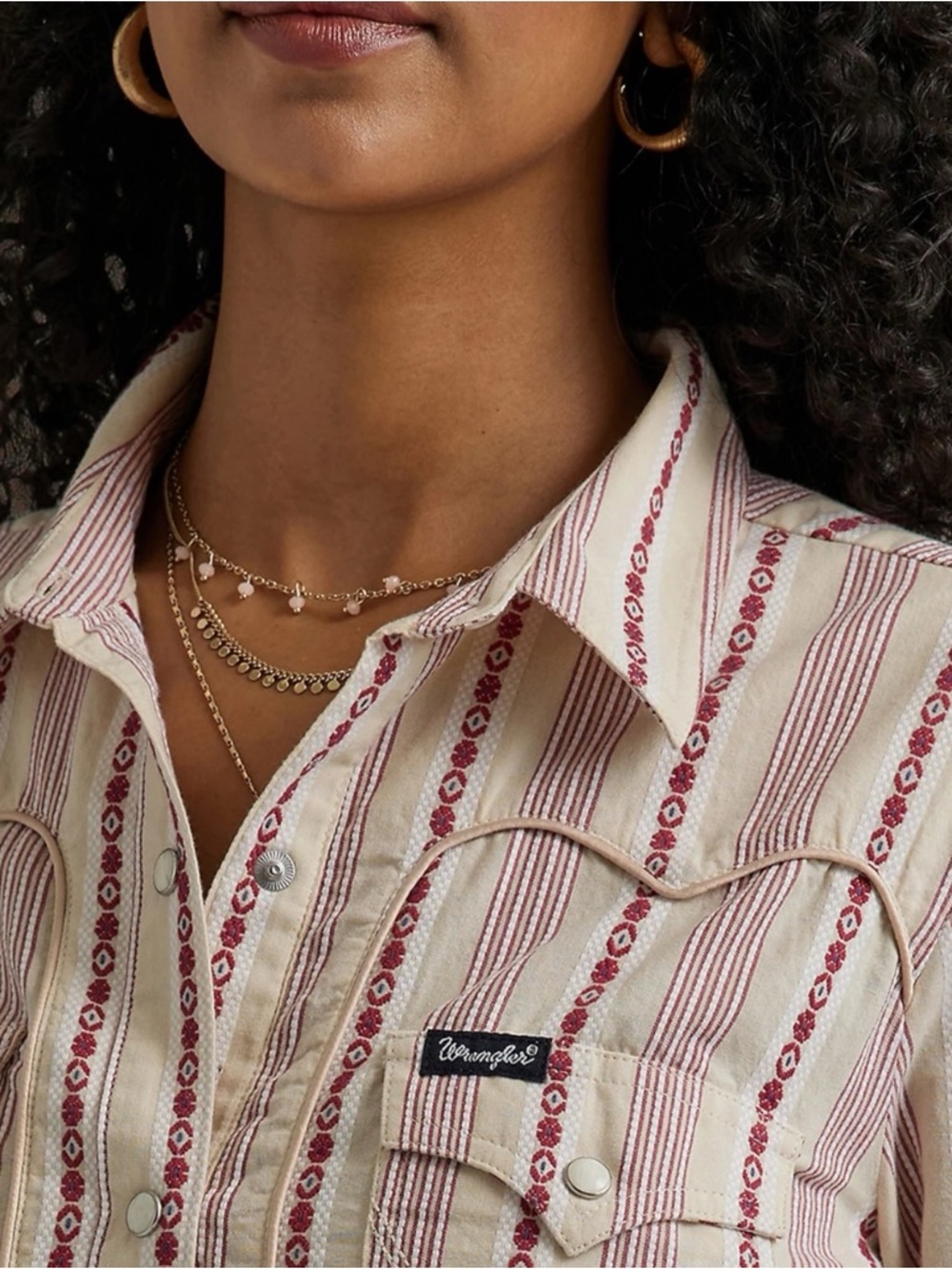 Wrangler Retro Striped Western Snap Shirt